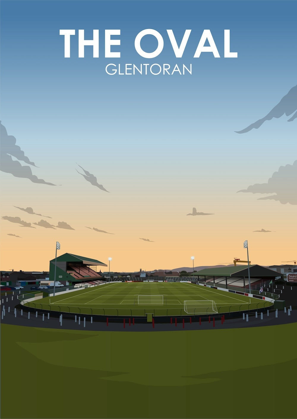 The Oval Heavyweight Art Print - Football Post - Perfect Gift - Birthday Present for Him