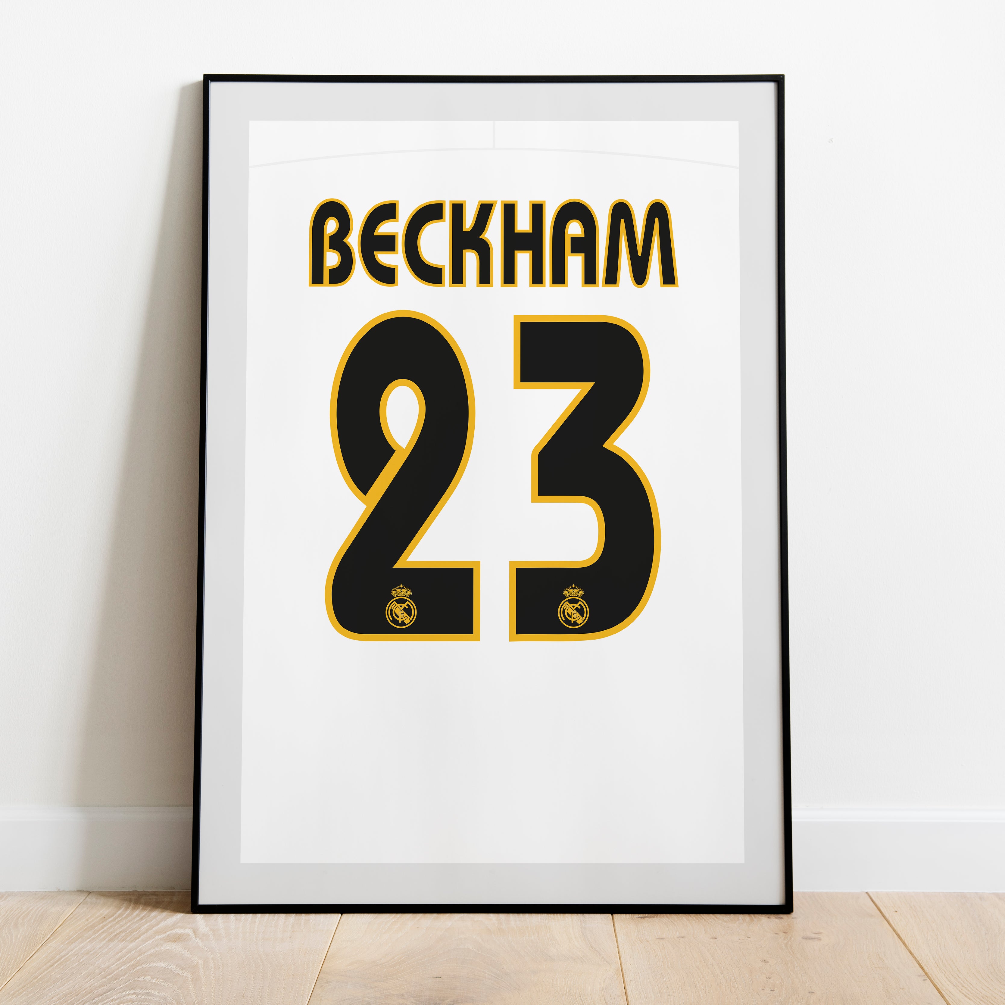 David Beckham Real Madrid Heavyweight Art Print - Football Post - Perfect Gift - Birthday Present for Him