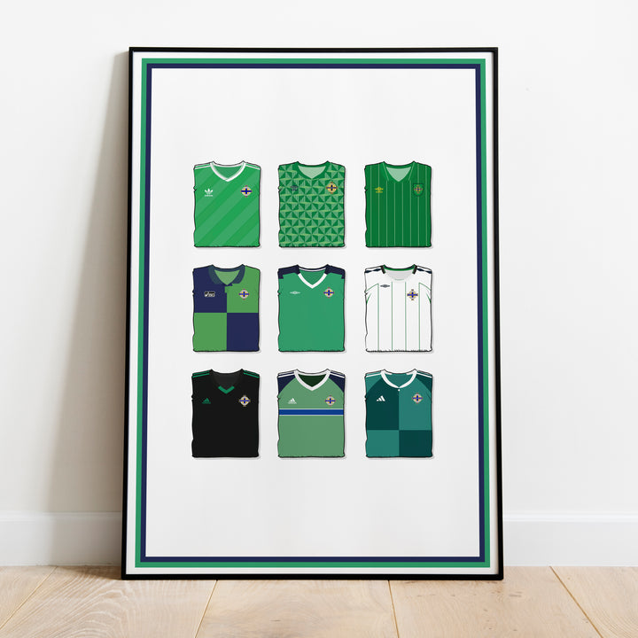 Northern Ireland Heavyweight Art Print - Football Post - Perfect Gift - Birthday Present for Him
