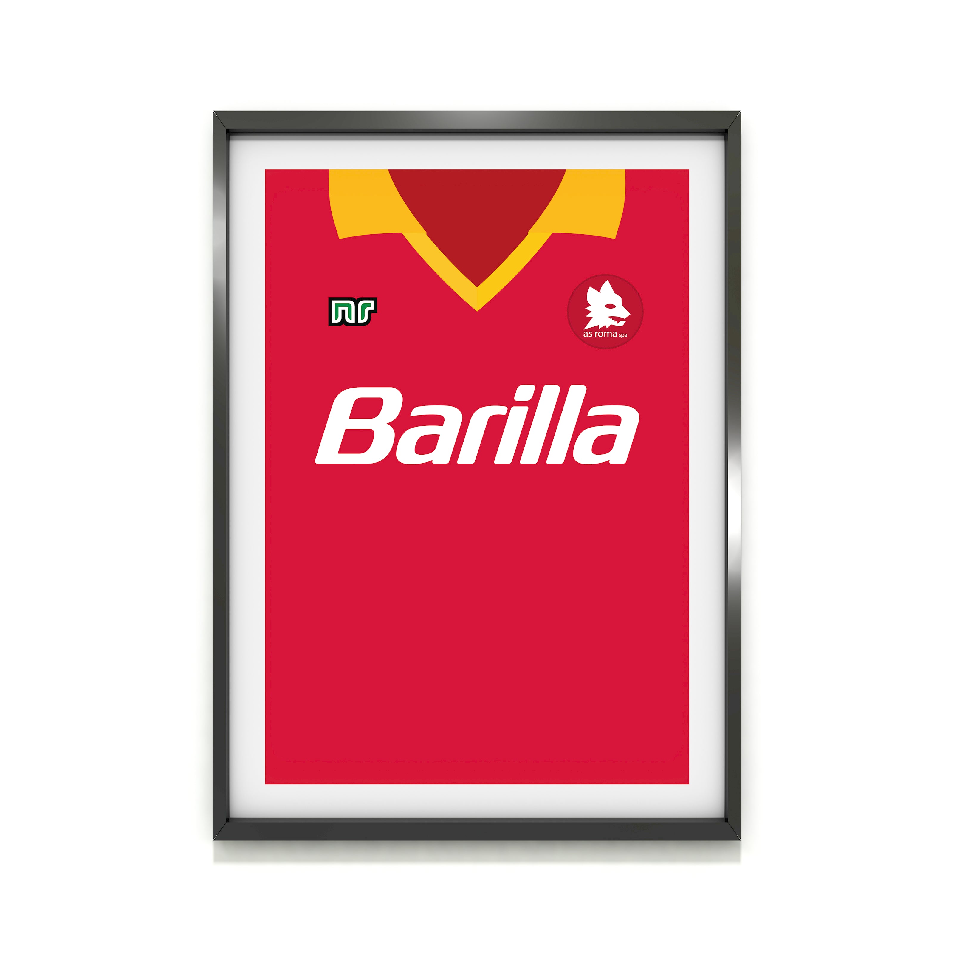 AS Roma (Front) Heavyweight Art Print - Football Post - Perfect Gift - Birthday Present for Him