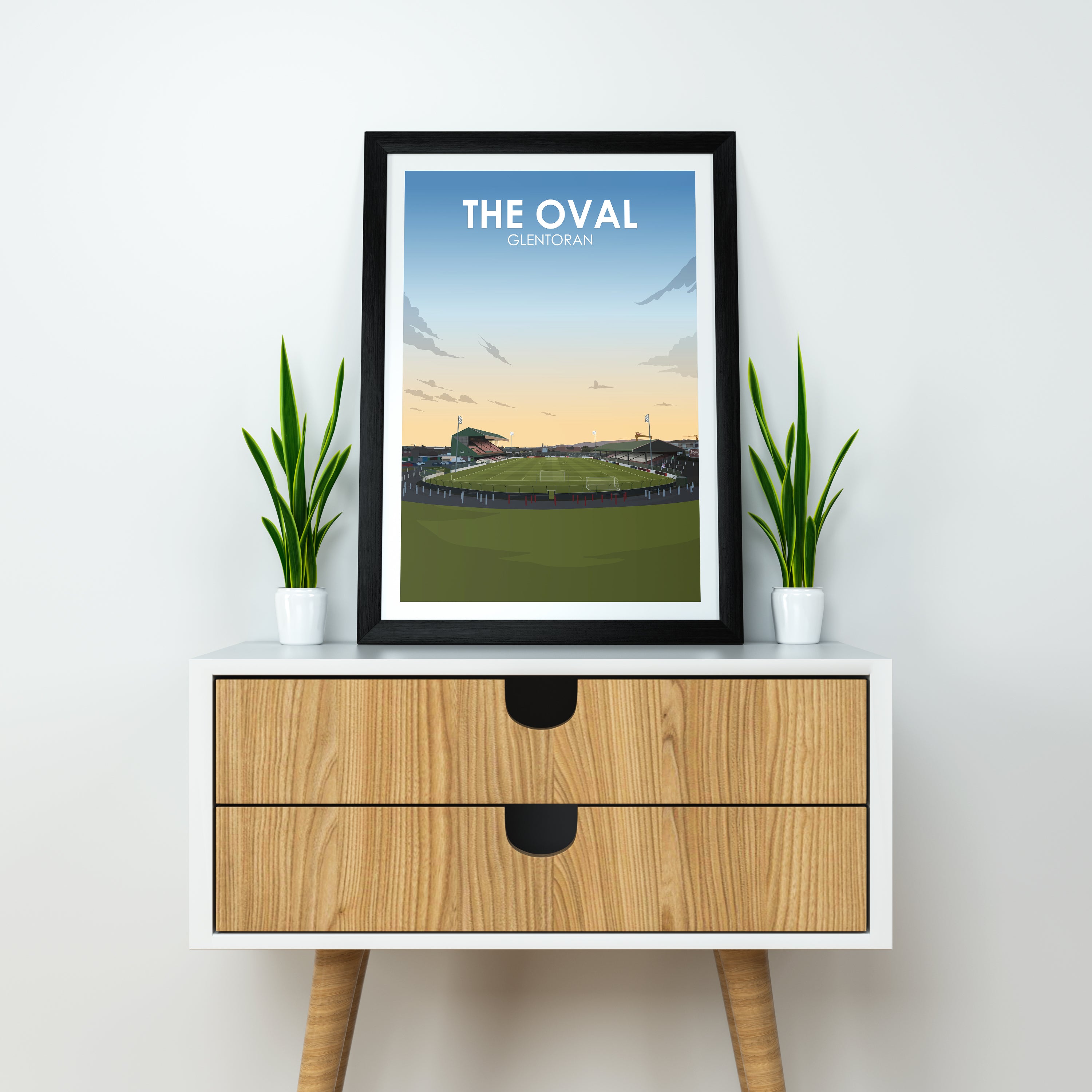 The Oval Heavyweight Art Print - Football Post - Perfect Gift - Birthday Present for Him