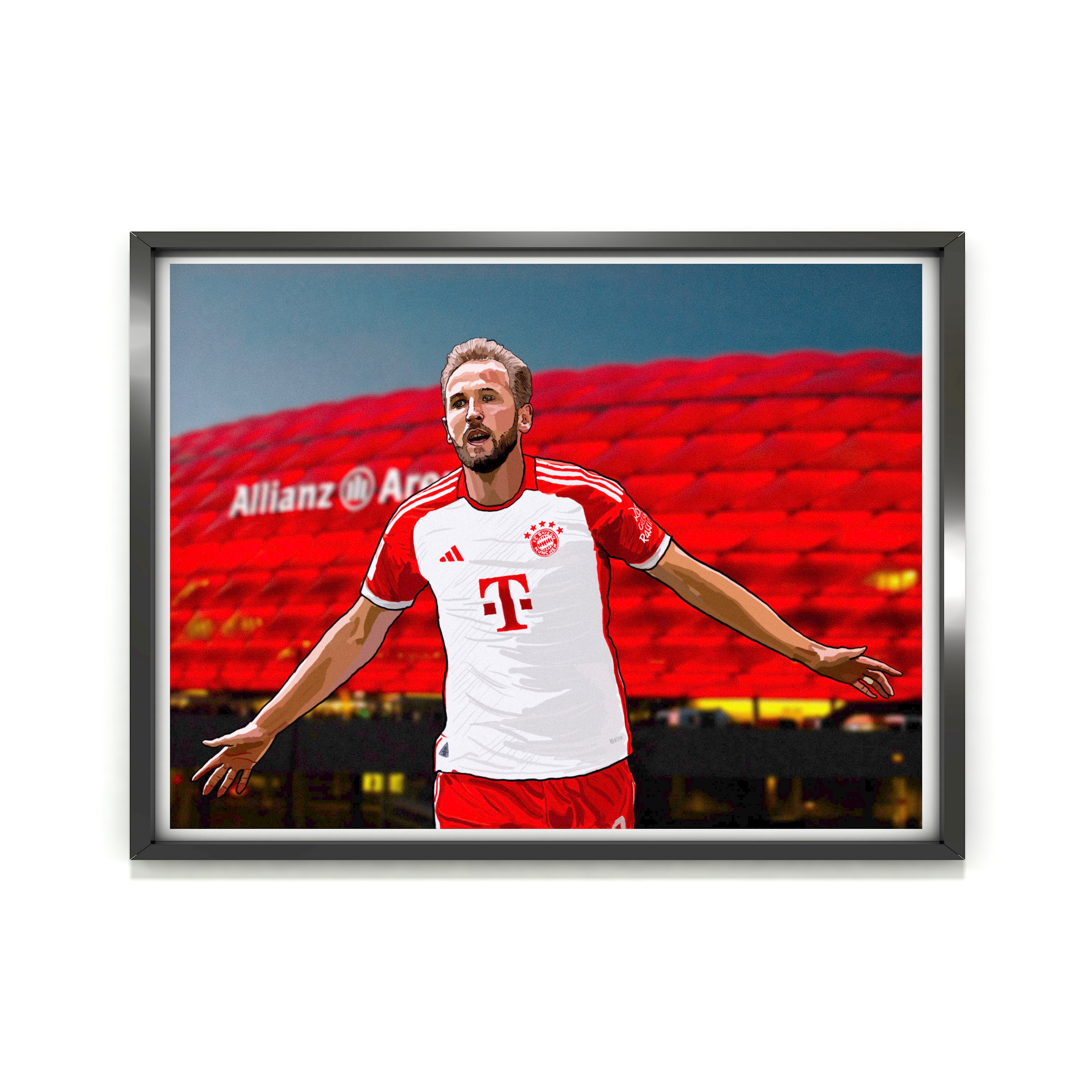 Harry Kane Bayern Munich Heavyweight Art Print - Football Post - Perfect Gift - Birthday Present for Him
