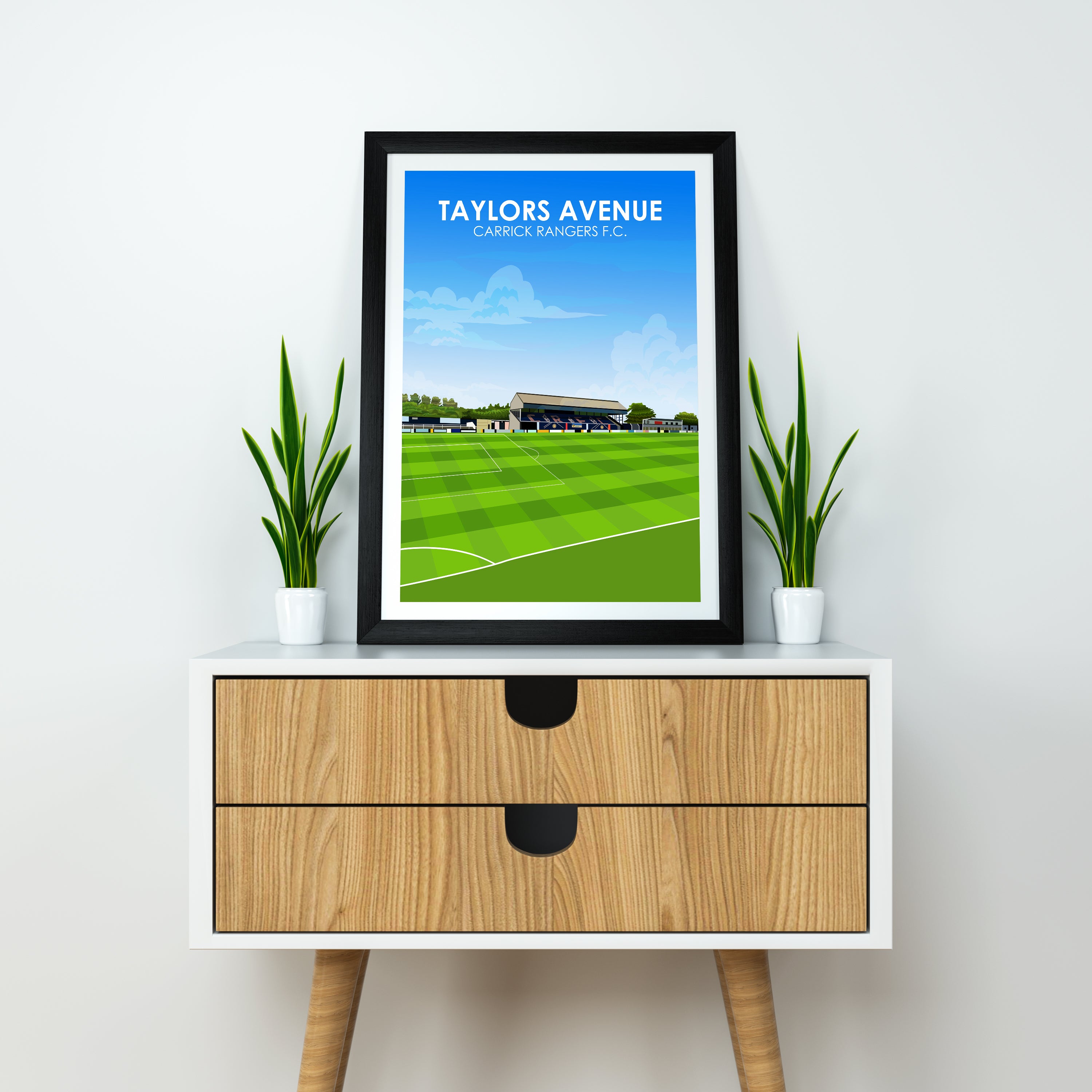 Taylors Avenue Heavyweight Art Print - Football Post - Perfect Gift - Birthday Present for Him