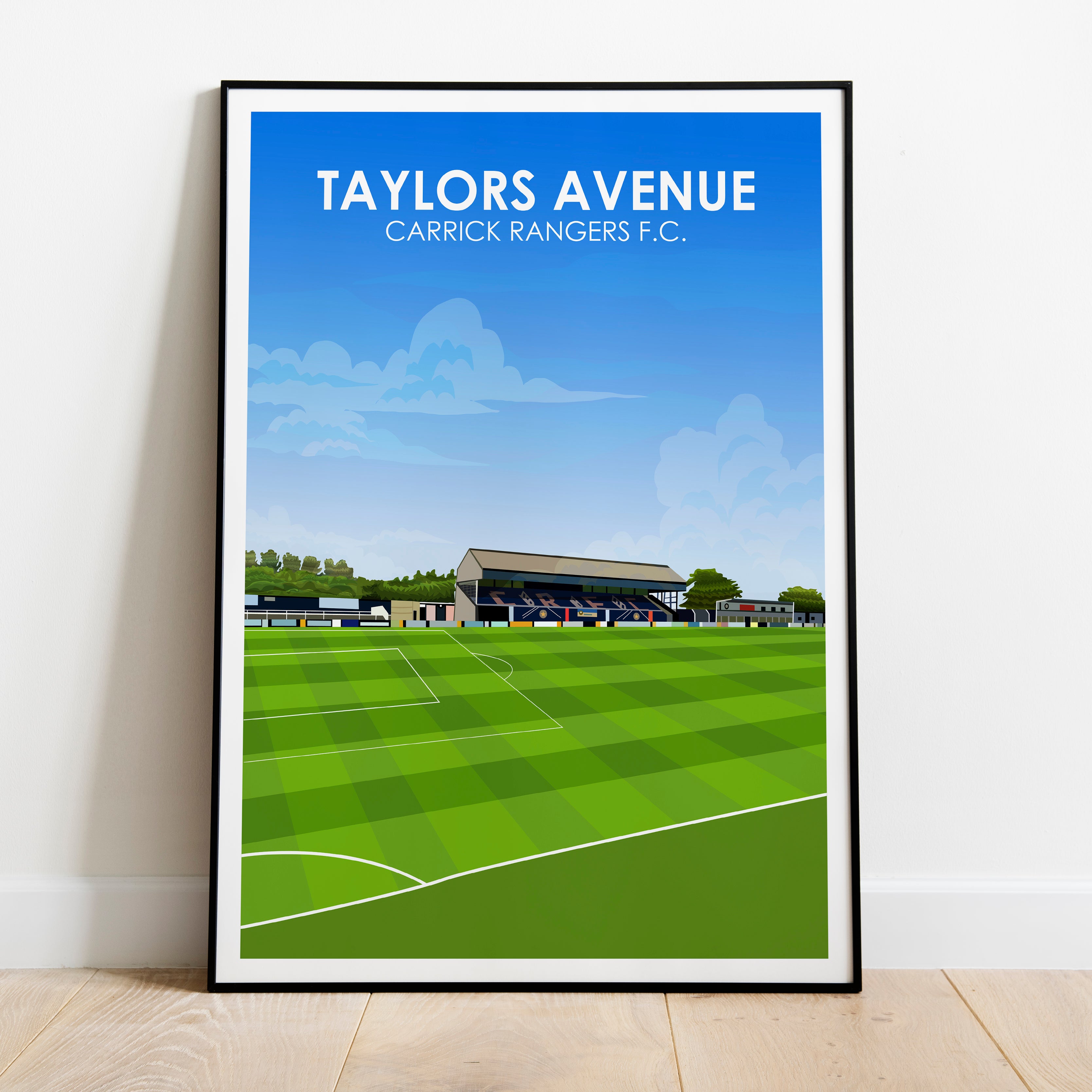 Taylors Avenue Heavyweight Art Print - Football Post - Perfect Gift - Birthday Present for Him